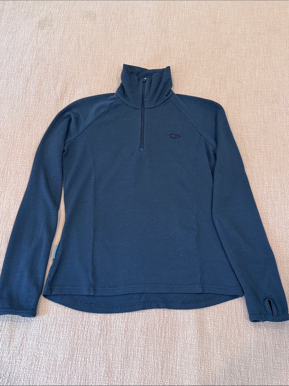 Icebreaker 100% merino Women's mauve Half-Zip Turtleneck Performance Top